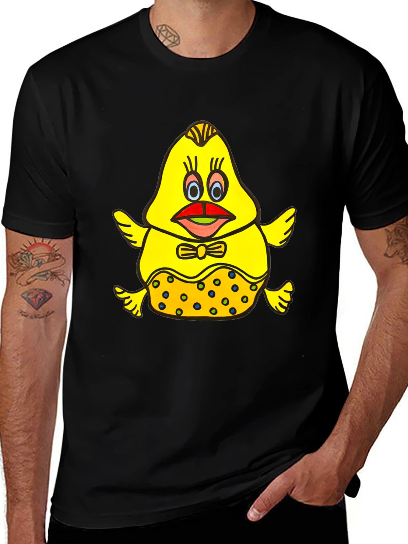 Cartoon Chick Graphic Tee - Unique and Fun!
