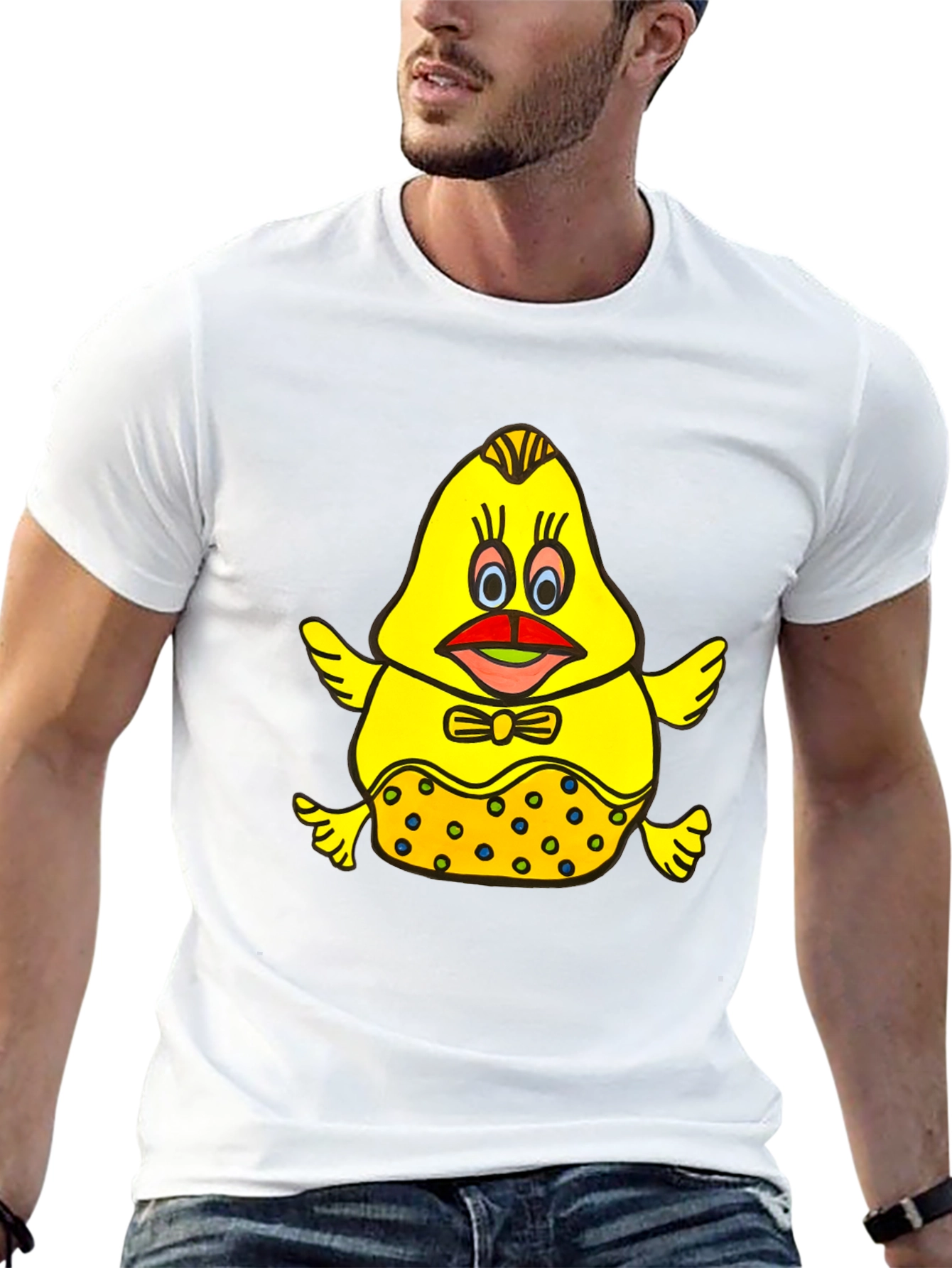 Cartoon Chick Graphic Tee - Unique and Fun!