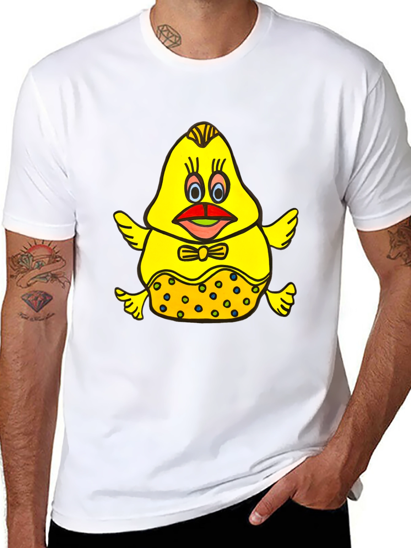 Cartoon Chick Graphic Tee - Unique and Fun!