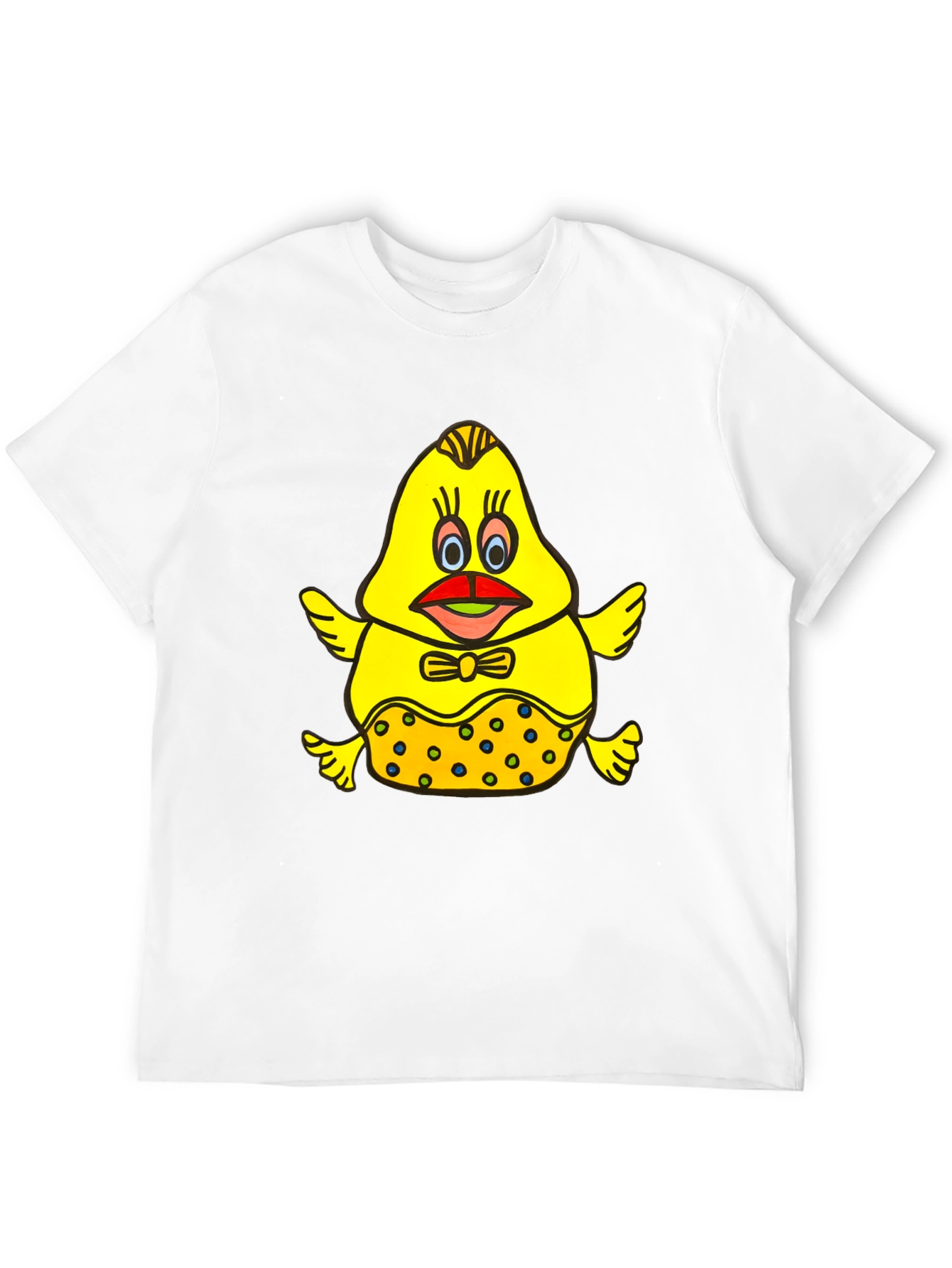 Cartoon Chick Graphic Tee - Unique and Fun!