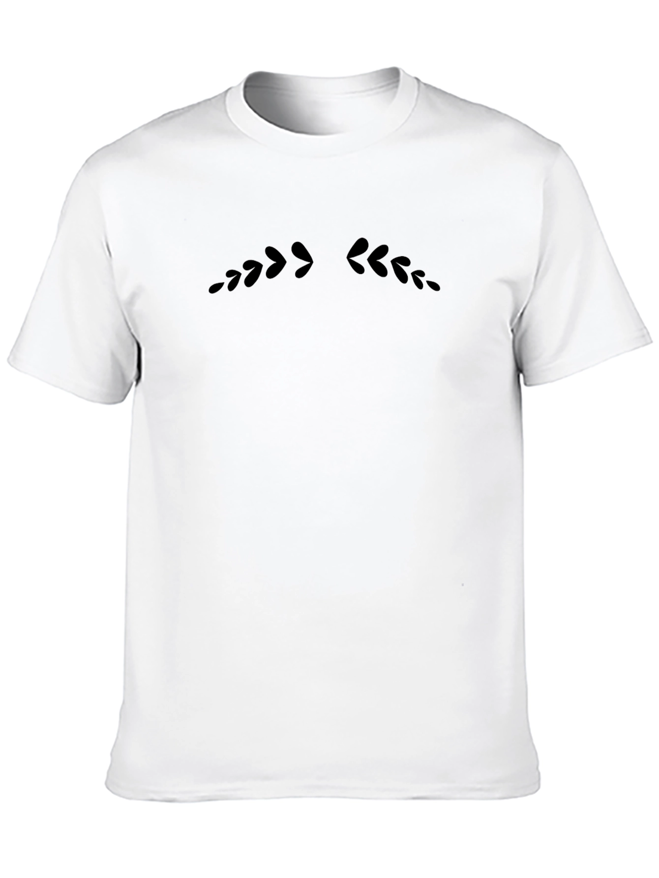 Black Minimalist Design Crewneck T-Shirt
