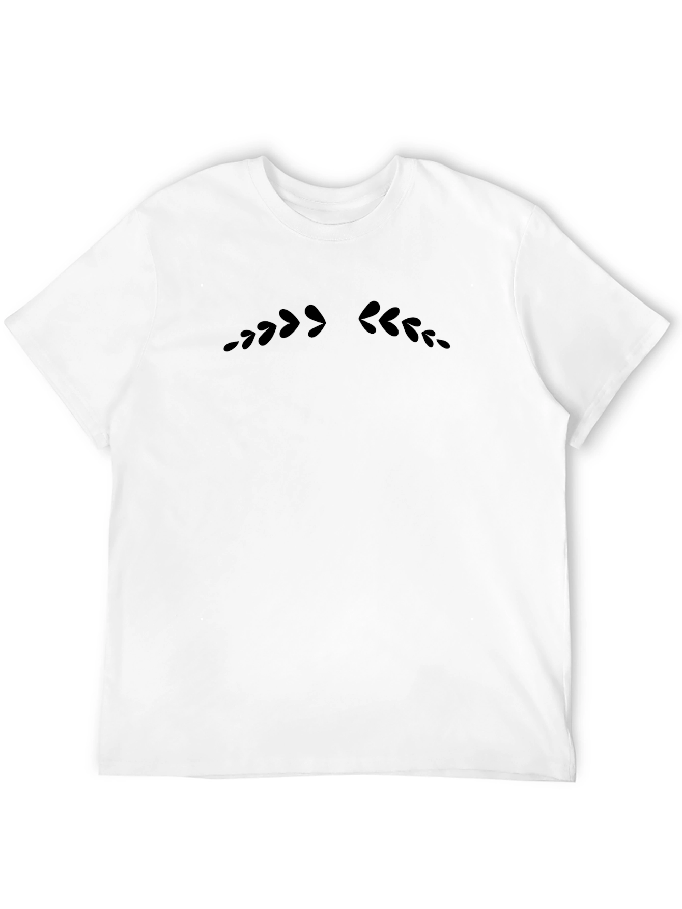 Black Minimalist Design Crewneck T-Shirt