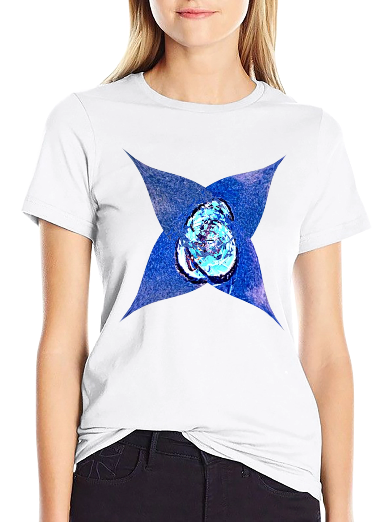 Abstract Graphic Print Black T-Shirt