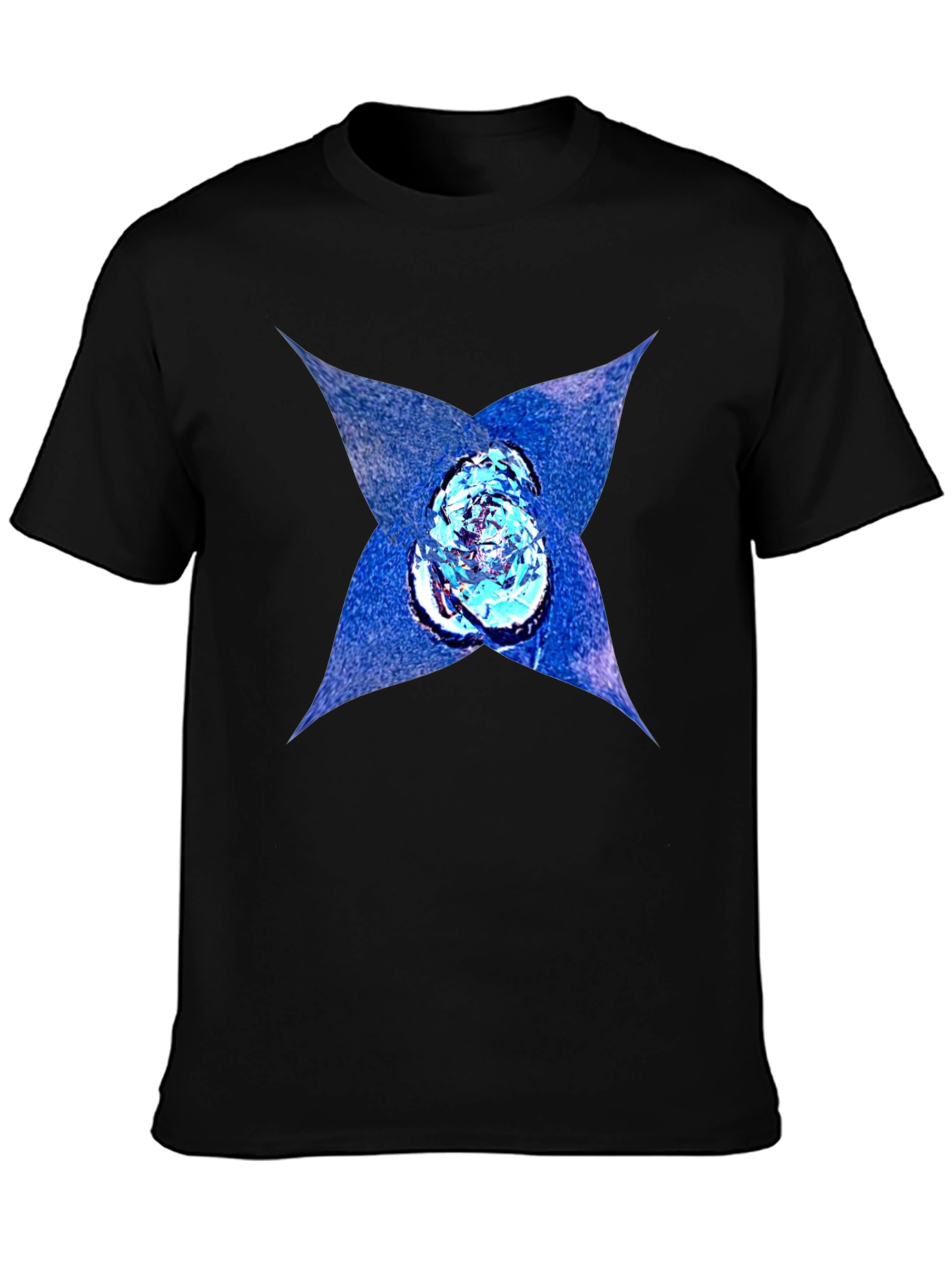 Abstract Graphic Print Black T-Shirt