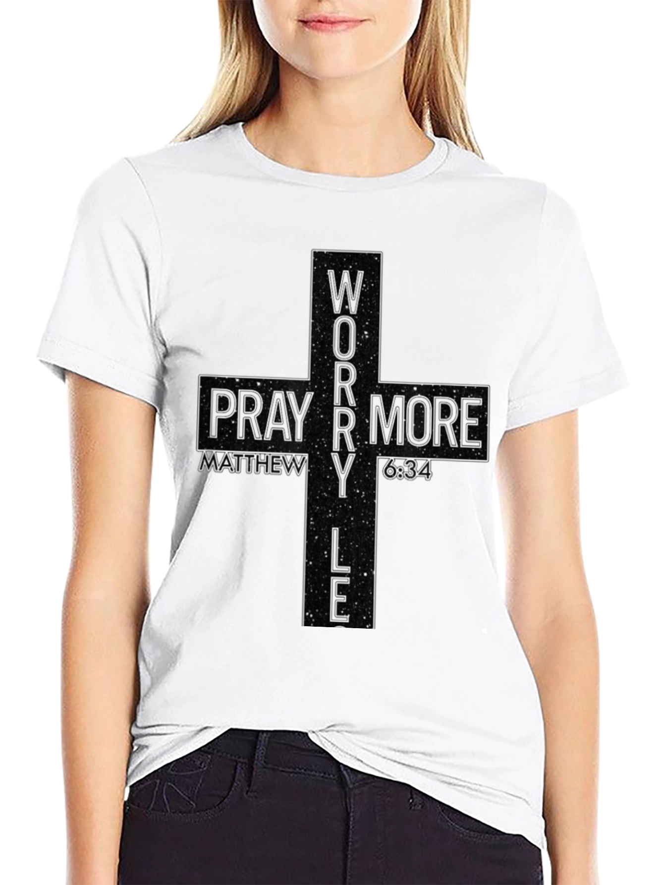 Pray More Worry Less Graphic Tee