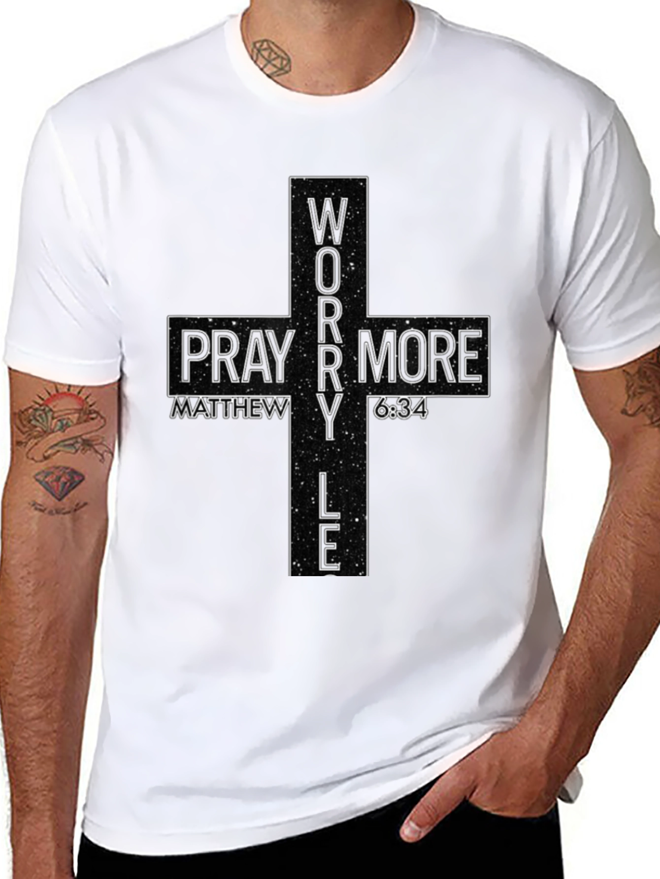 Pray More Worry Less Graphic Tee