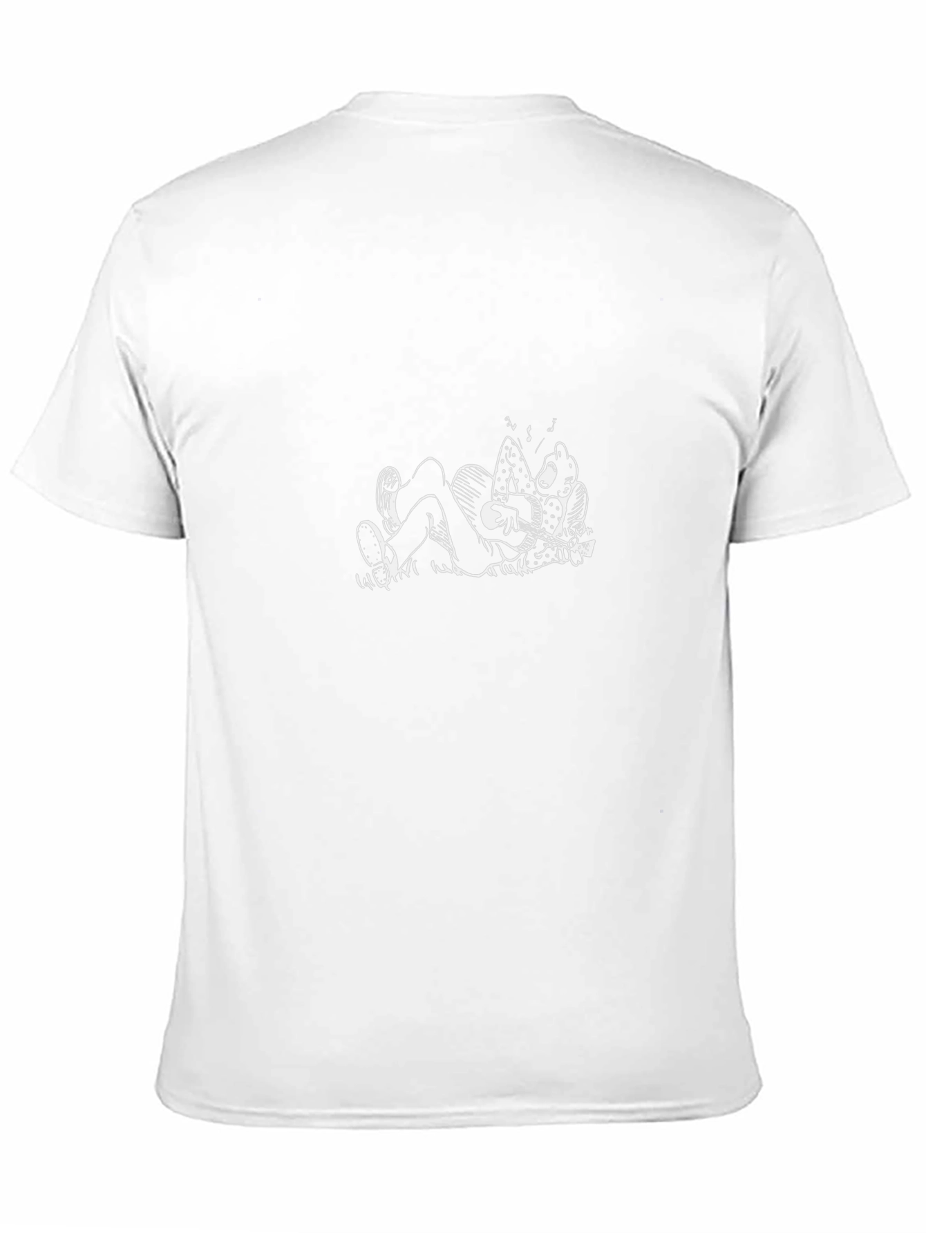 Cartoon Musician Black T-Shirt