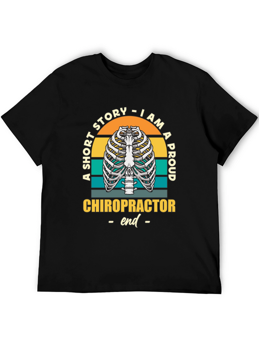Chiropractor Ribcage Graphic Tee - Proud Spine Alignment Shirt