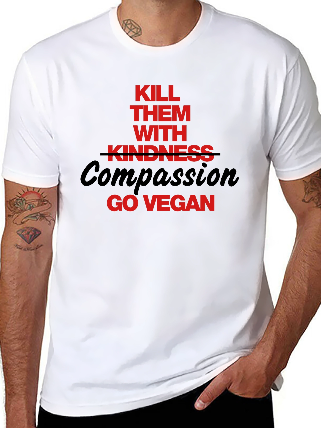 Vegan Slogan T-Shirt: Kill Them With Compassion