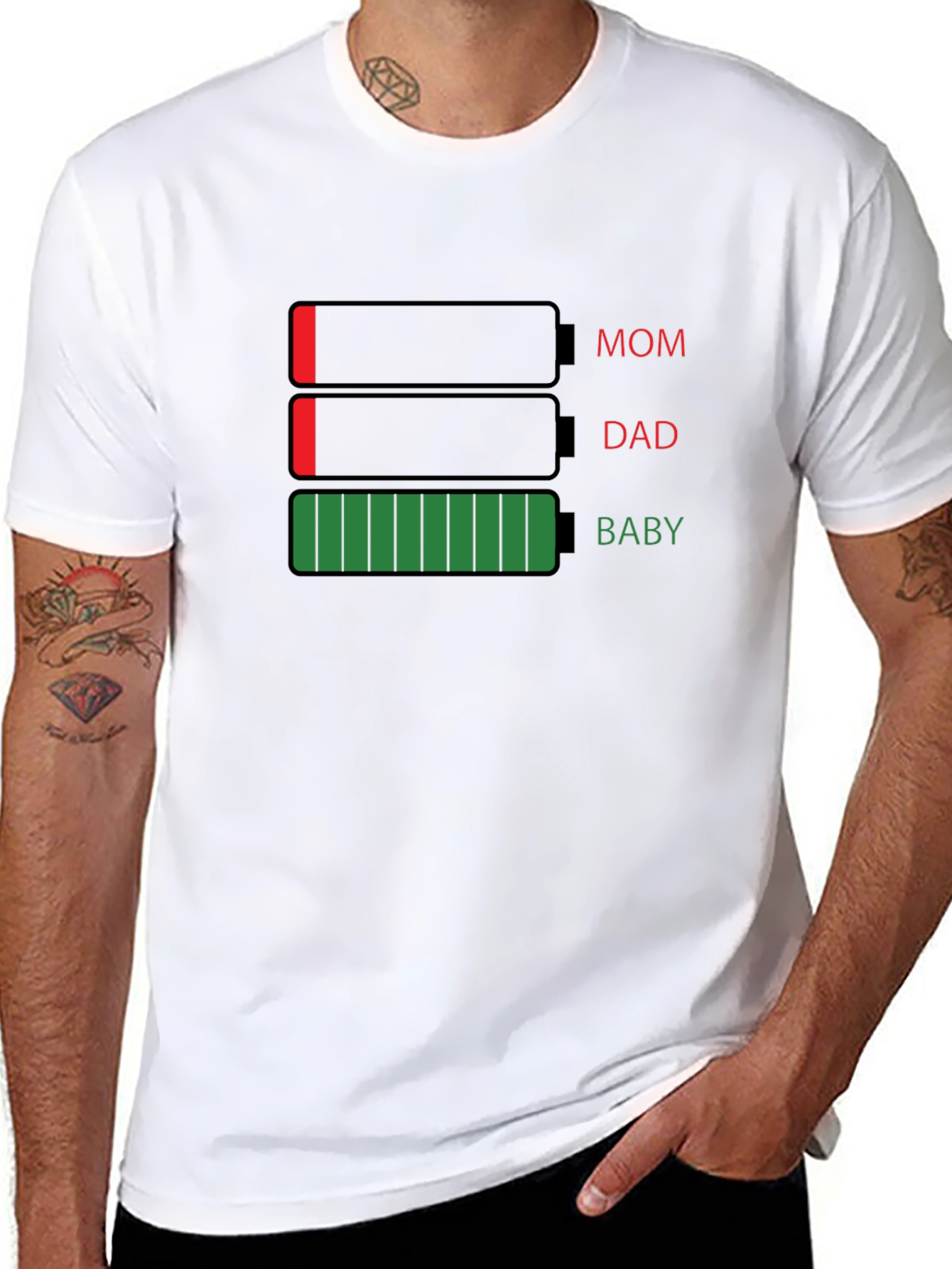 Family Battery Level Graphic T-Shirt