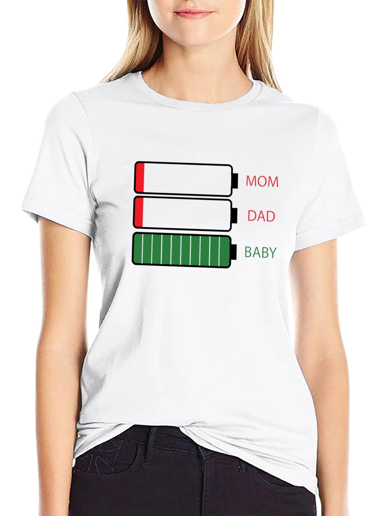 Family Battery Level Graphic T-Shirt