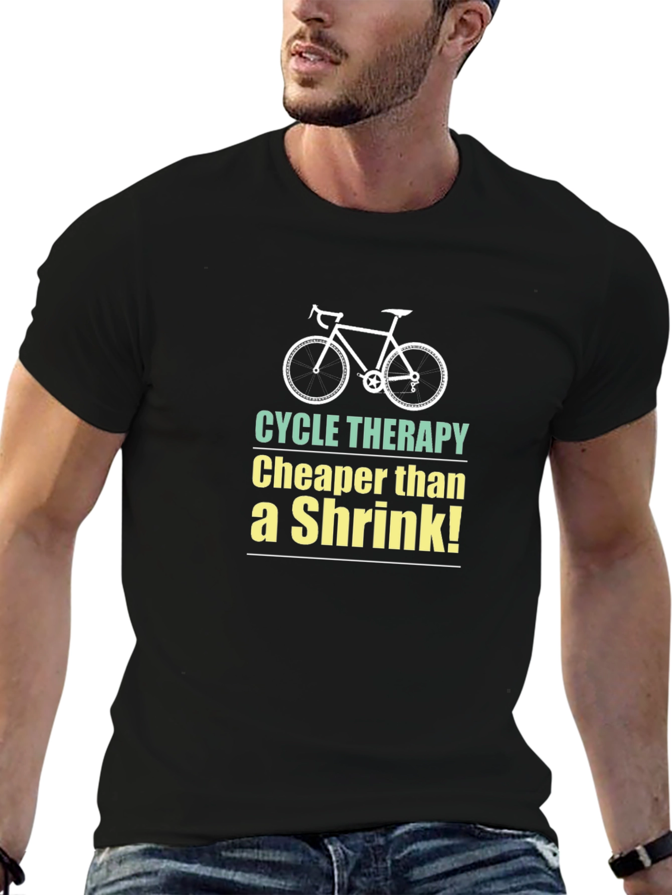 Cycle Therapy T-Shirt - Cheaper Than a Shrink!