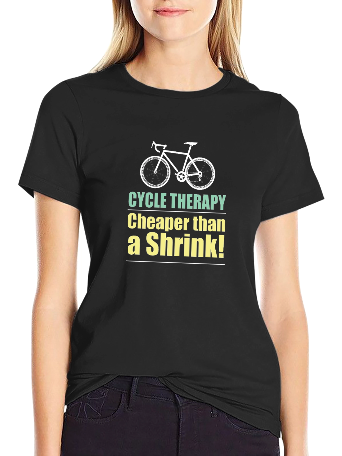 Cycle Therapy T-Shirt - Cheaper Than a Shrink!