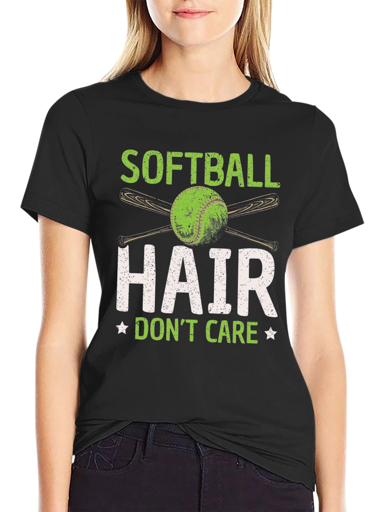 Softball Hair Dont Care Tee