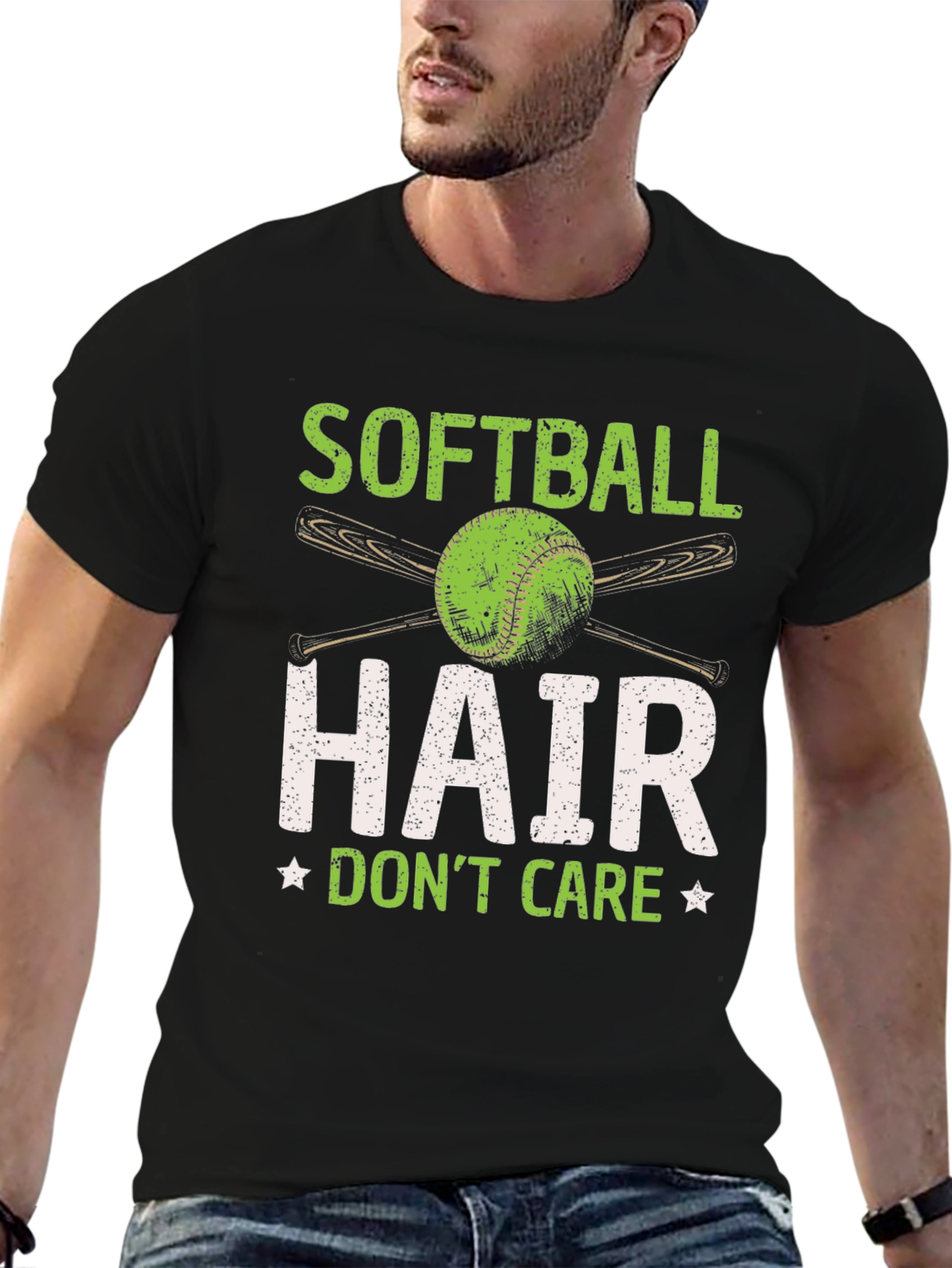 Softball Hair Dont Care Tee