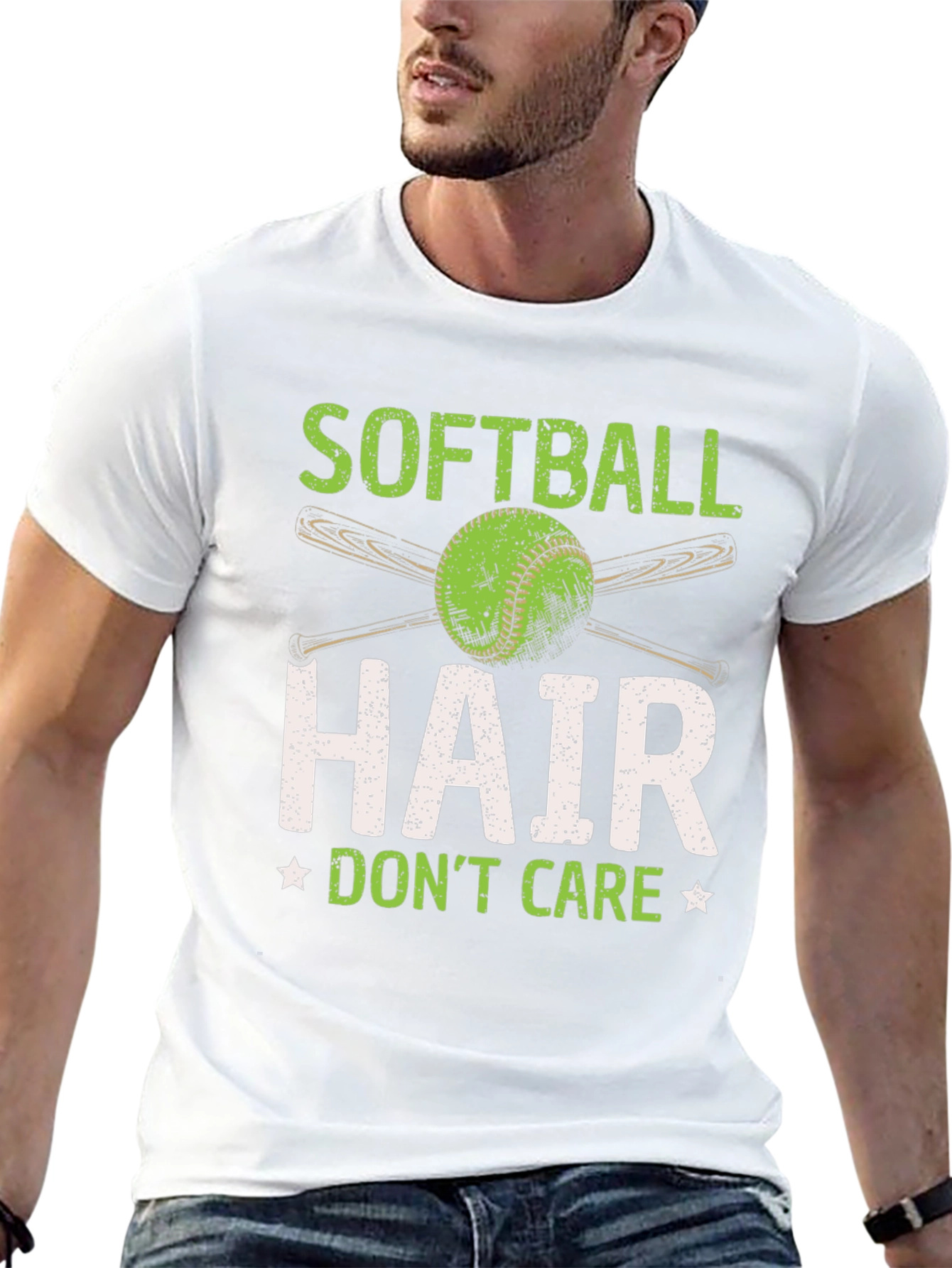 Softball Hair Dont Care Tee