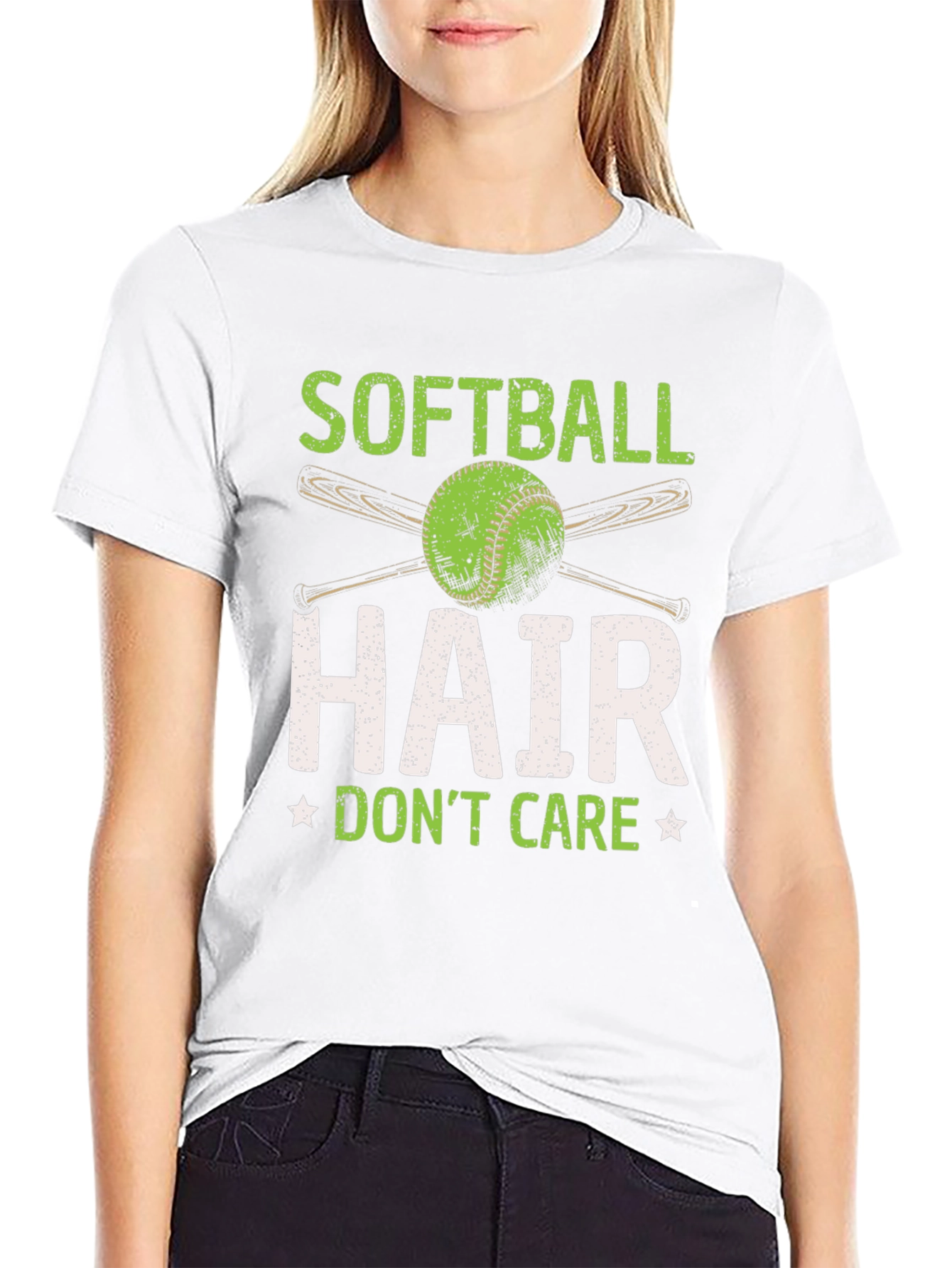 Softball Hair Dont Care Tee