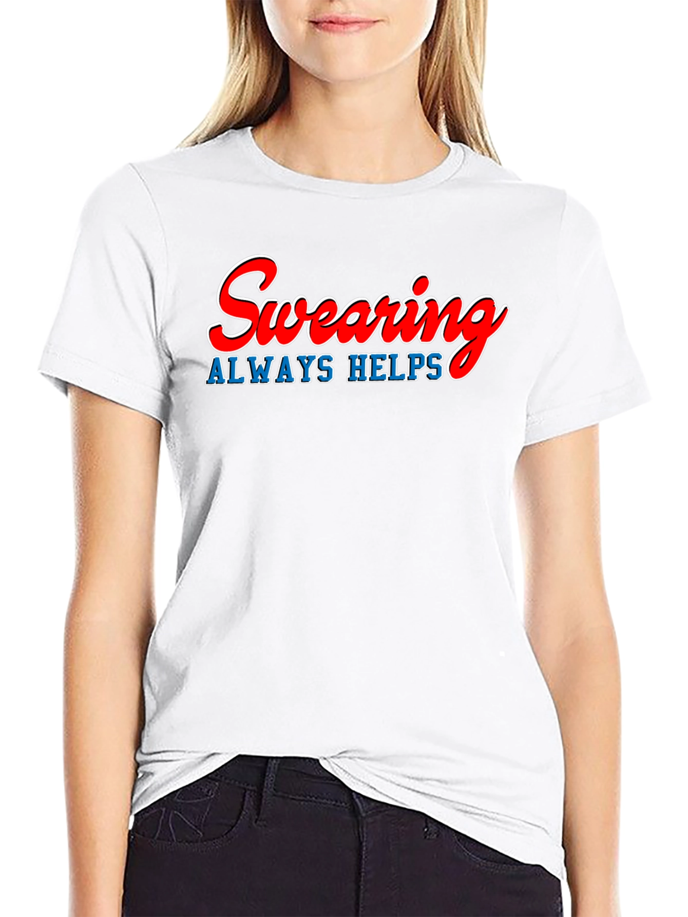 Swearing Always Helps T-Shirt - Funny Graphic Tee