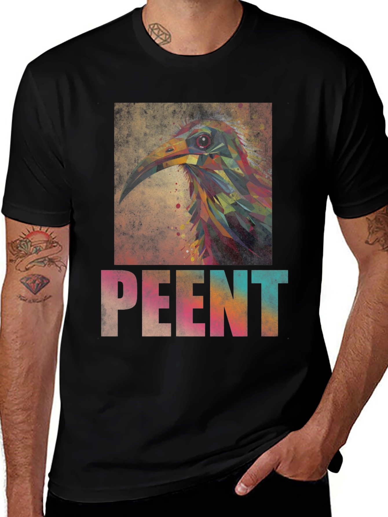 Abstract Bird Art Tee - Unique Graphic T-Shirt
