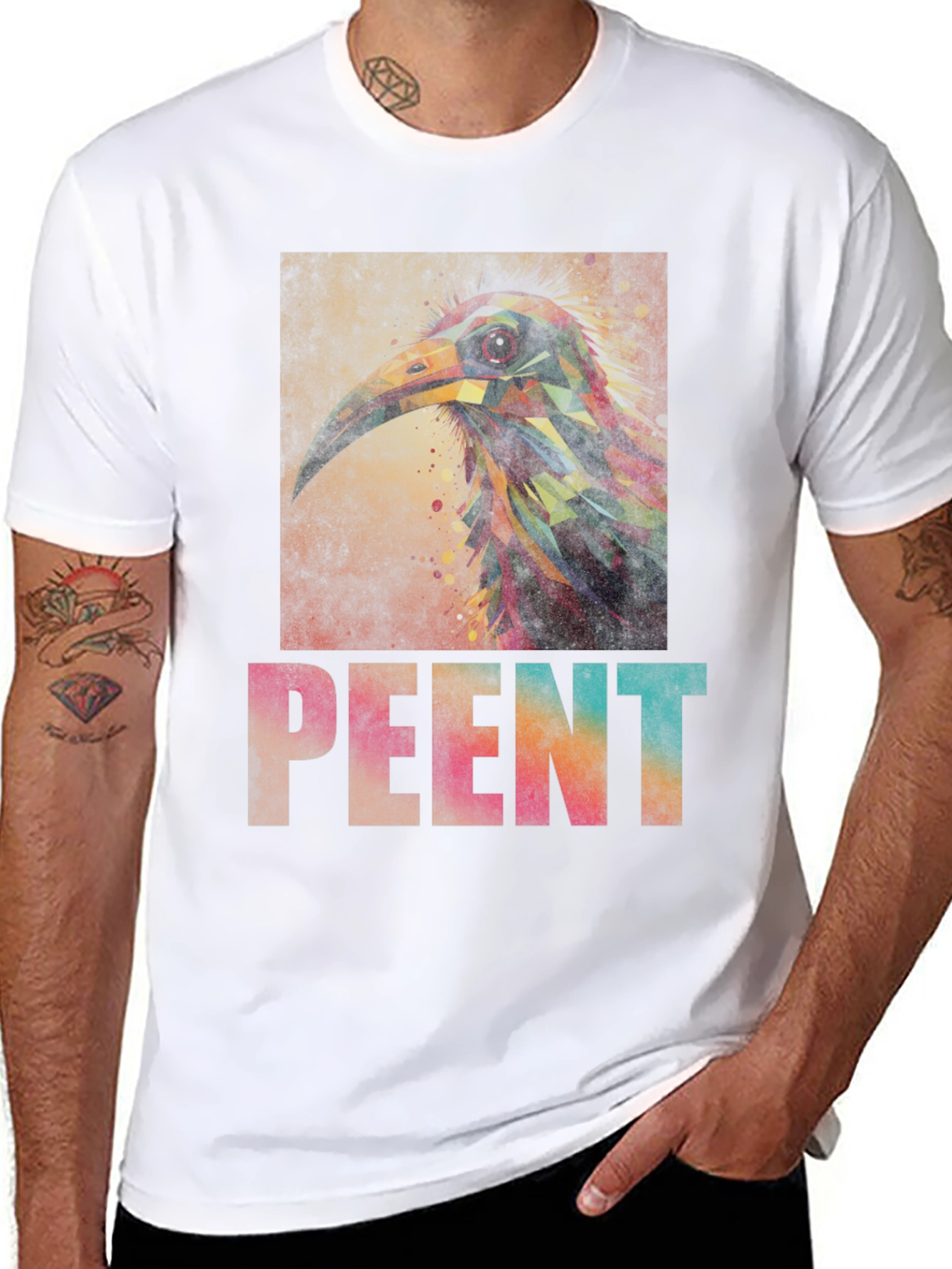 Abstract Bird Art Tee - Unique Graphic T-Shirt