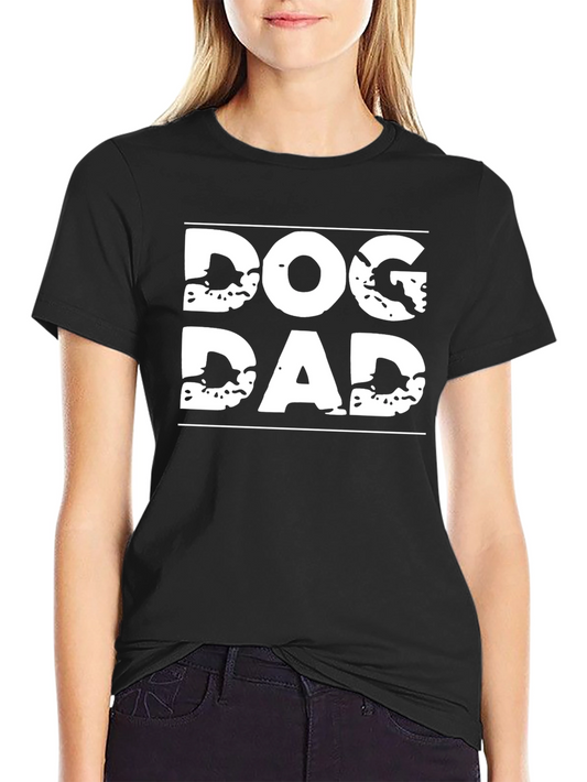 Dog Dad Graphic T-Shirt - Black Casual Tee