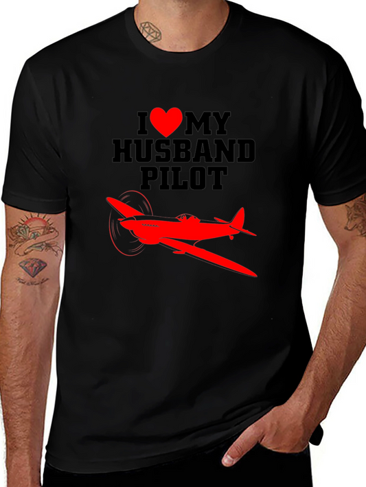 I Love My Husband Pilot T-Shirt