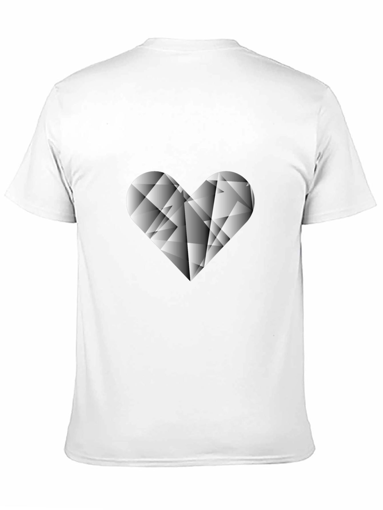Geometric Heart Graphic Tee - Stylish Black T-Shirt
