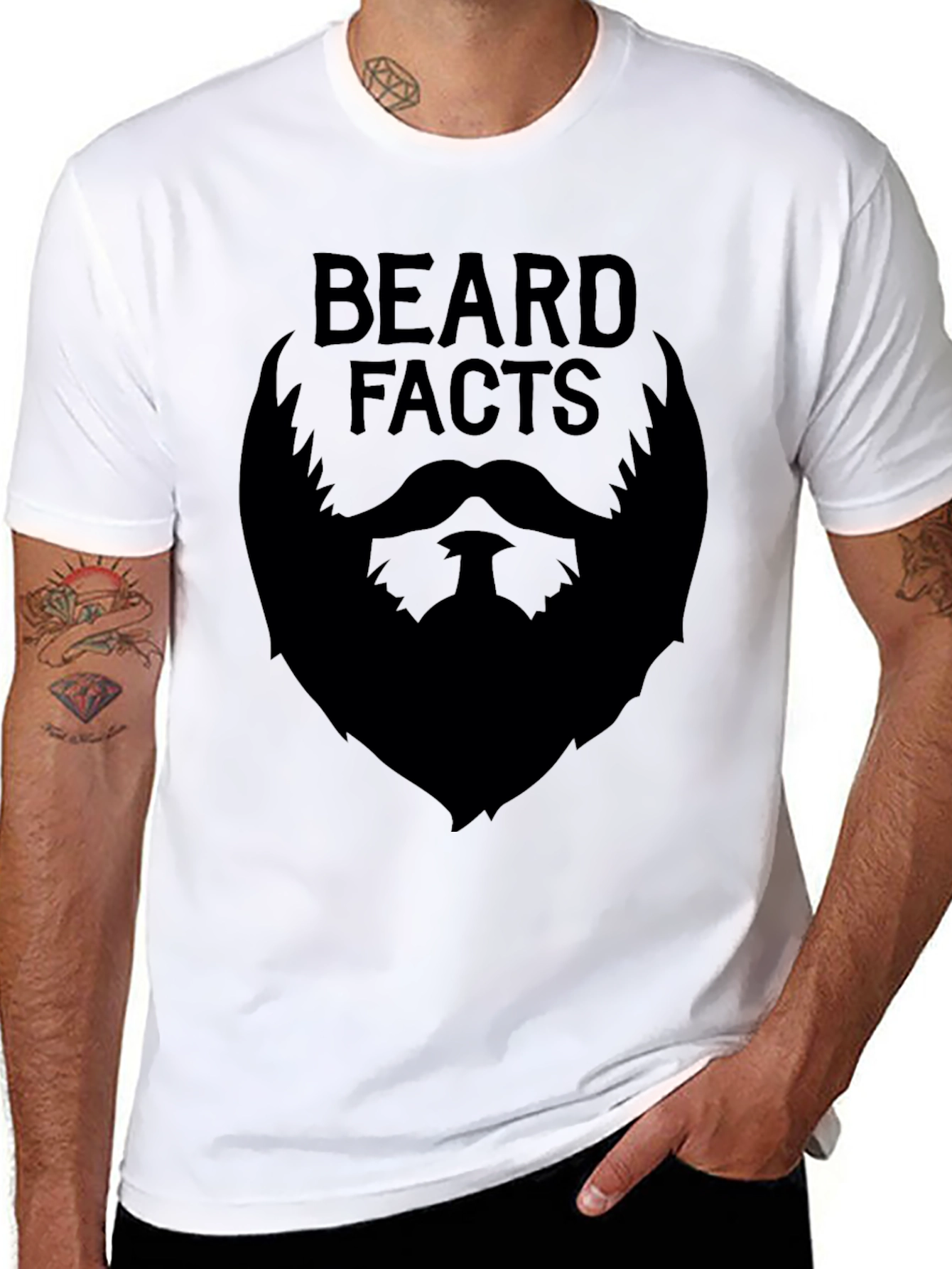 Beard Facts Graphic Tee - Black Cotton