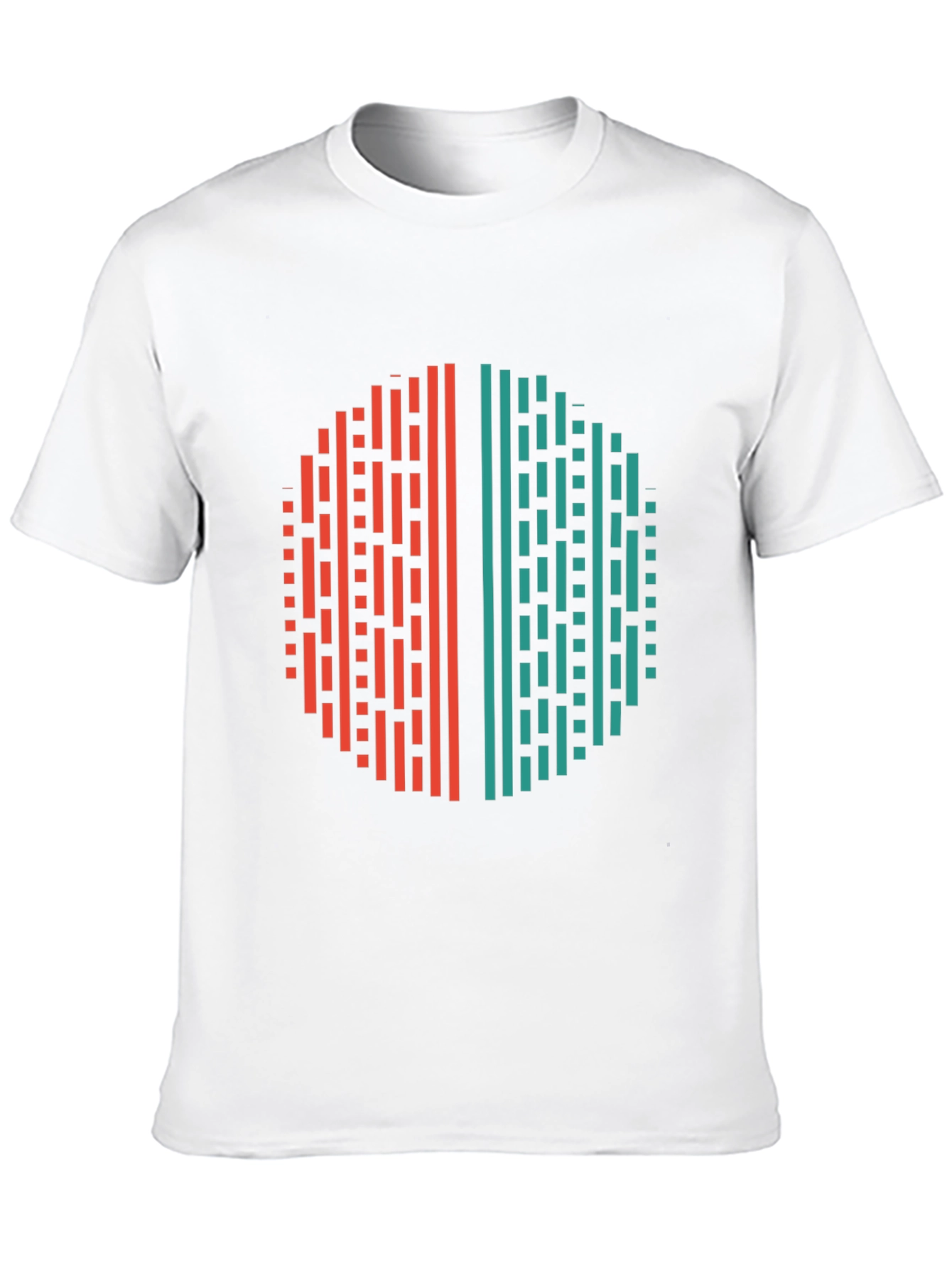 Modern Geometric Circle Graphic Tee - Black