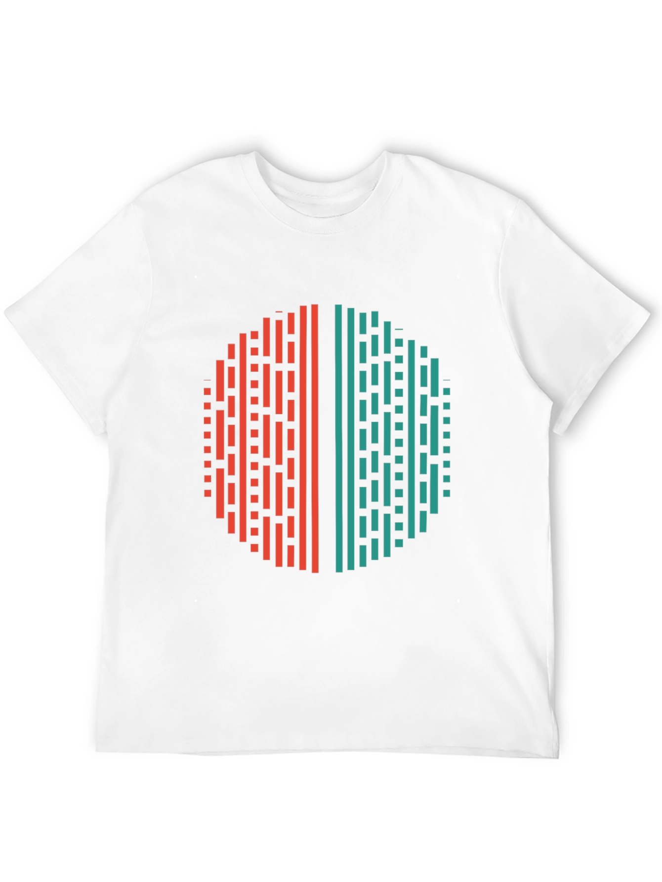 Modern Geometric Circle Graphic Tee - Black