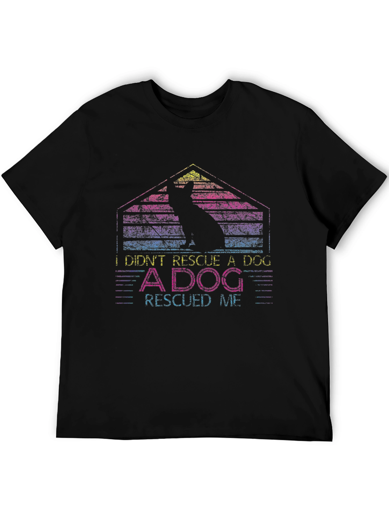 Dog Rescue Graphic Tee - Black Unisex T-Shirt