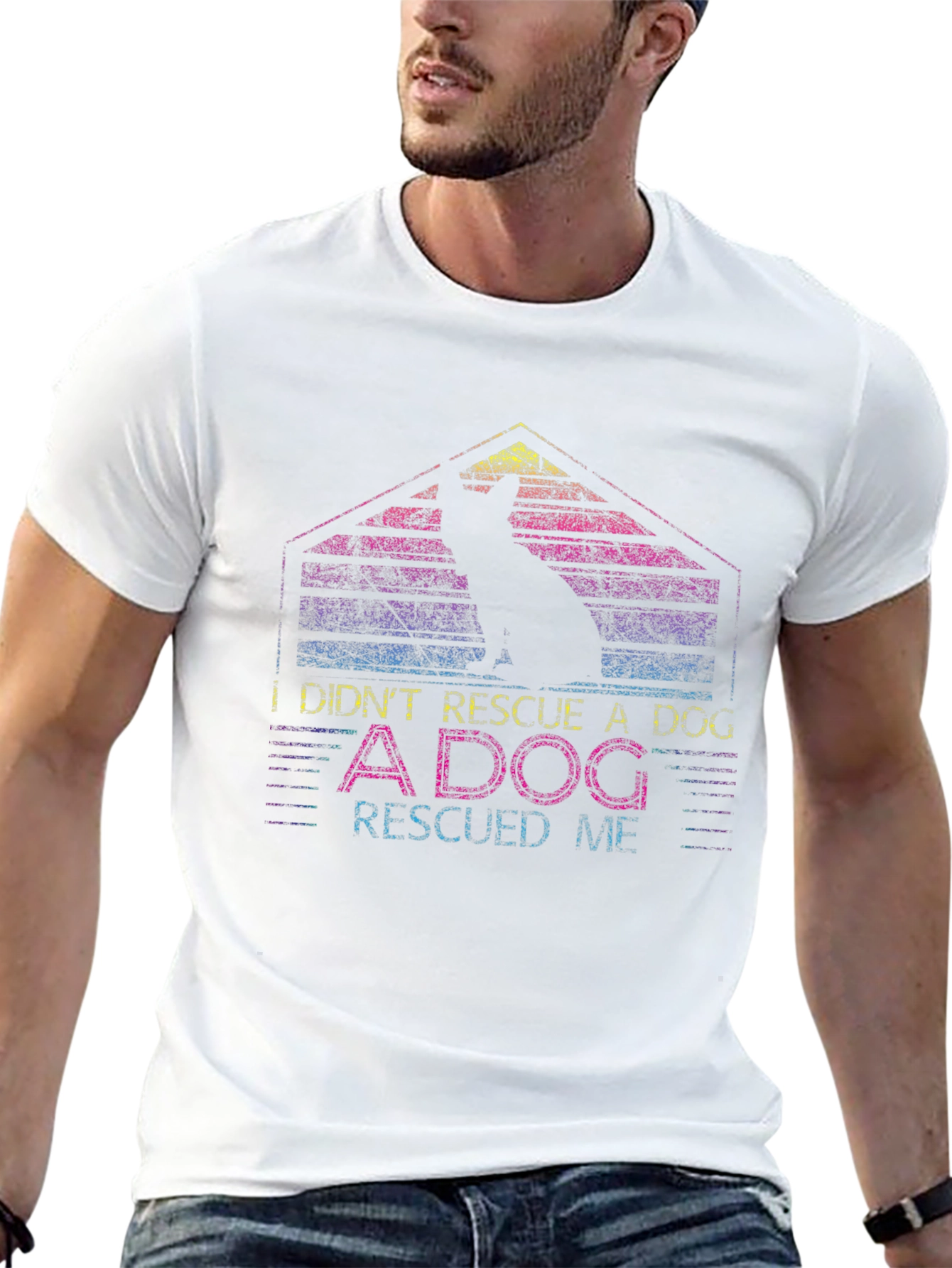 Dog Rescue Graphic Tee - Black Unisex T-Shirt