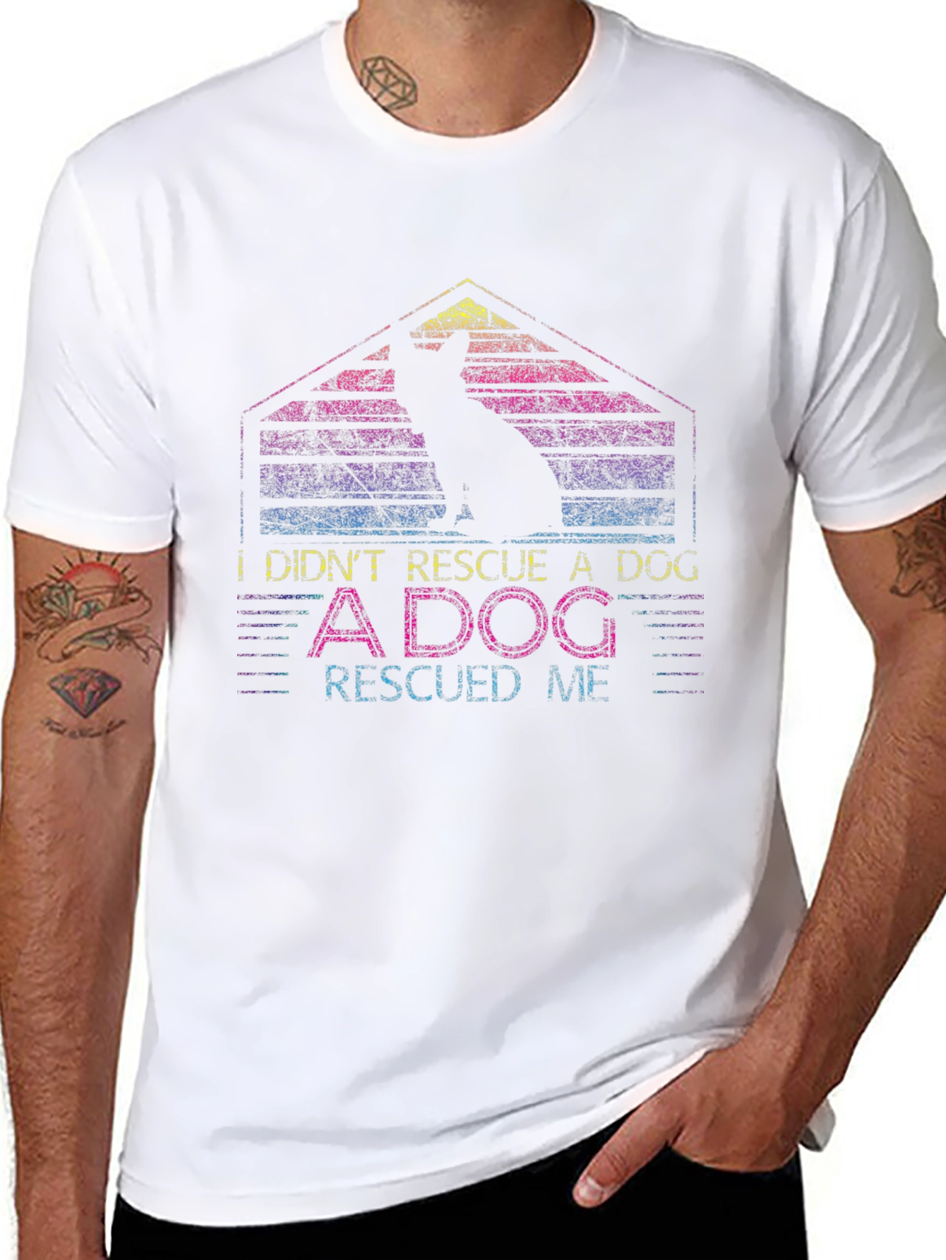 Dog Rescue Graphic Tee - Black Unisex T-Shirt
