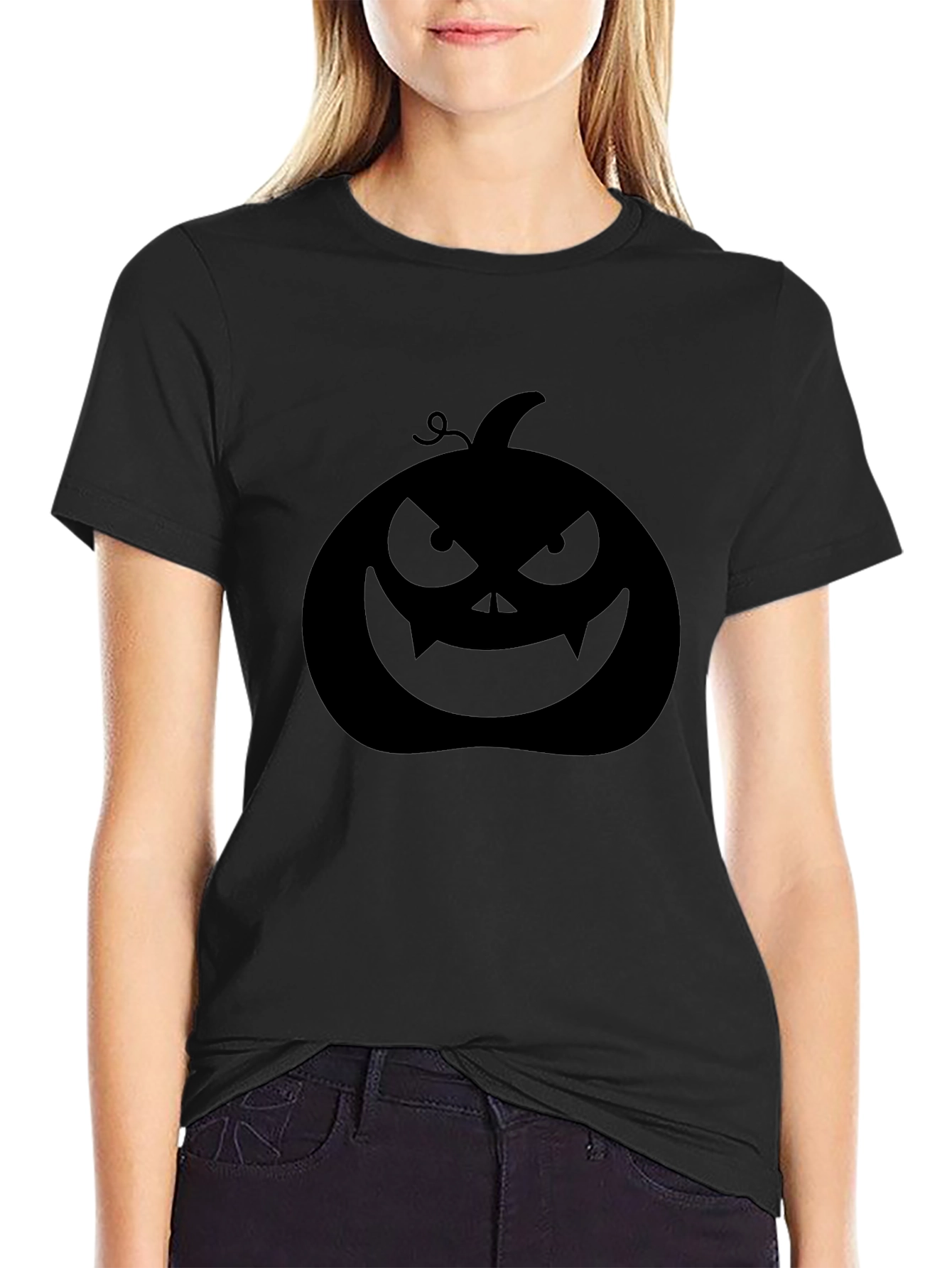 Spooky Pumpkin Graphic Tee - Halloween Shirt
