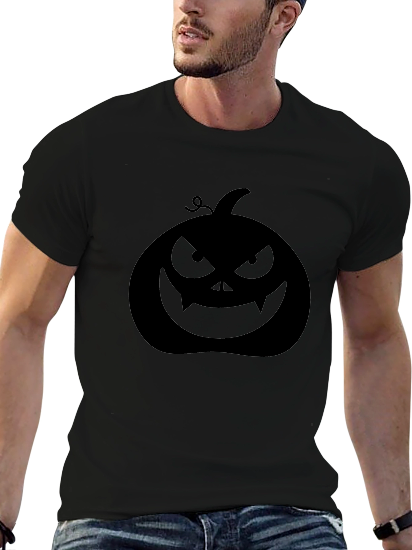 Spooky Pumpkin Graphic Tee - Halloween Shirt