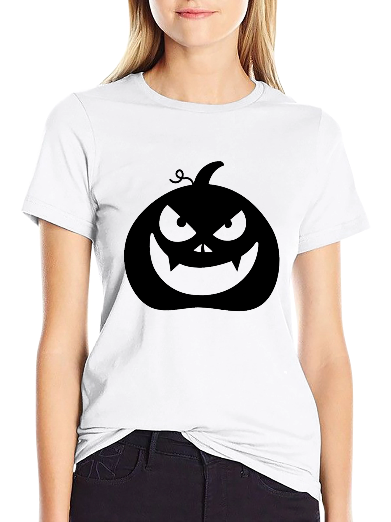 Spooky Pumpkin Graphic Tee - Halloween Shirt
