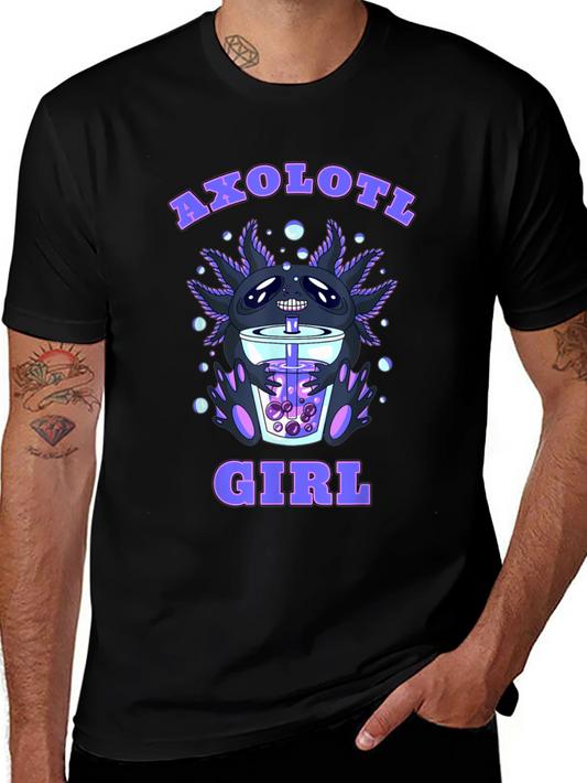 Axolotl Girl Boba Tea T-Shirt