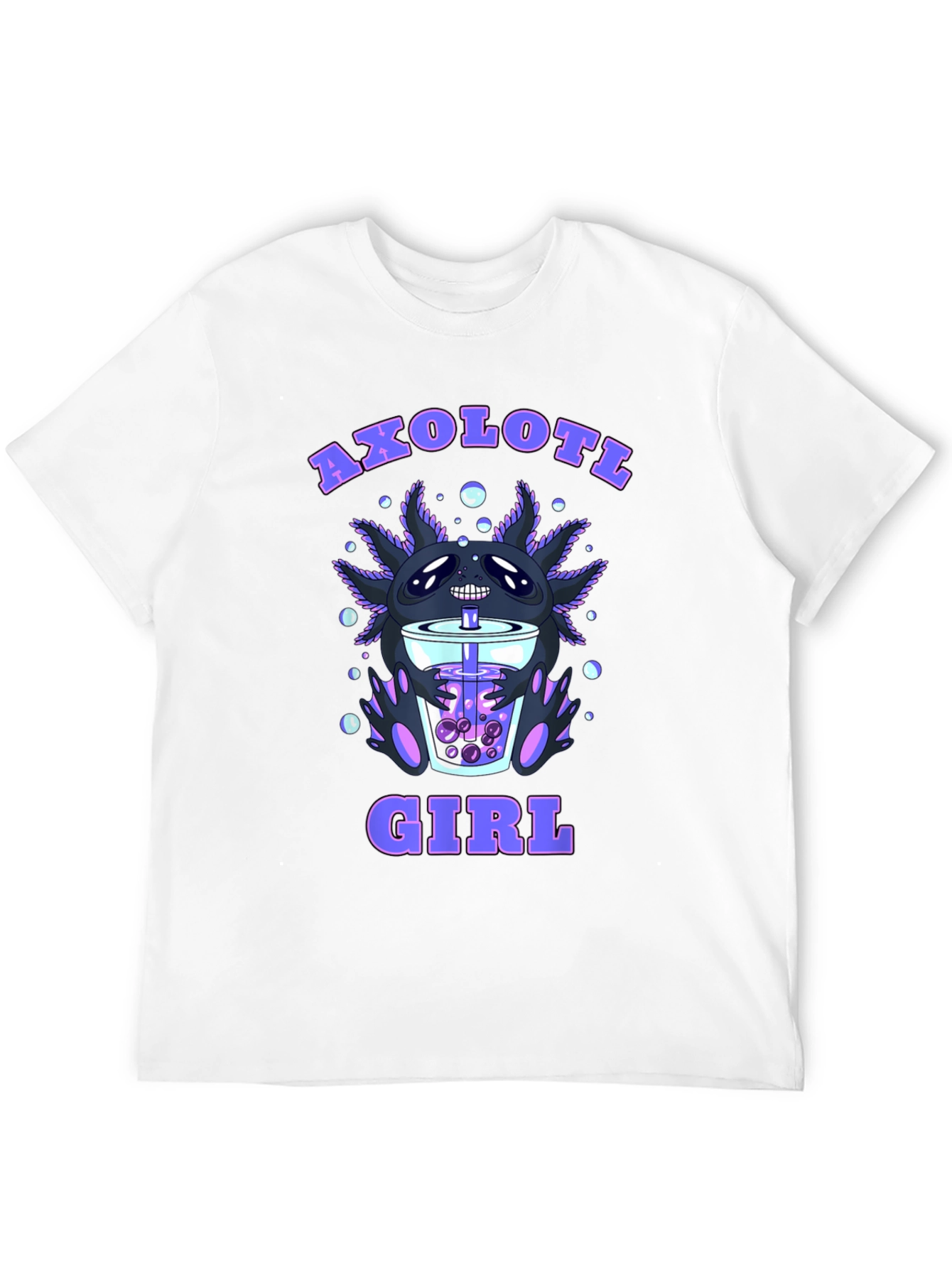 Axolotl Girl Boba Tea T-Shirt