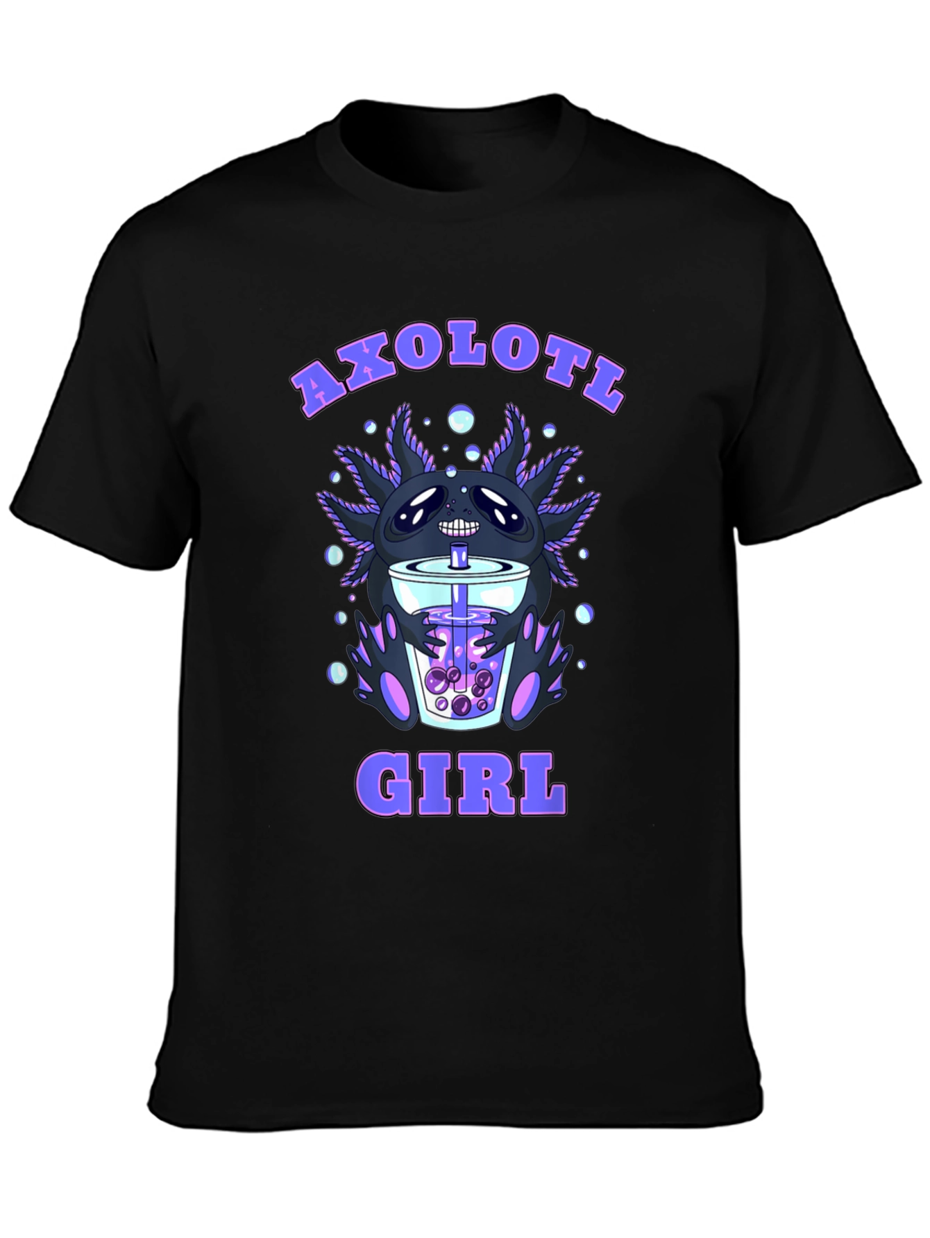 Axolotl Girl Boba Tea T-Shirt