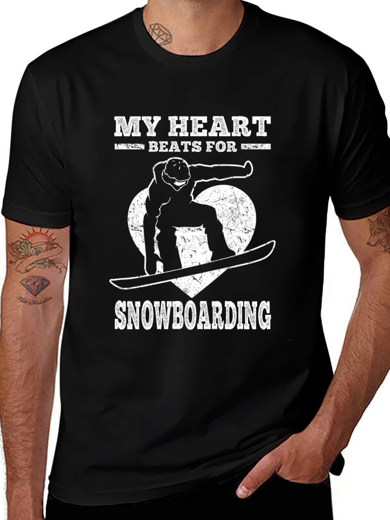 My Heart Beats for Snowboarding T-Shirt