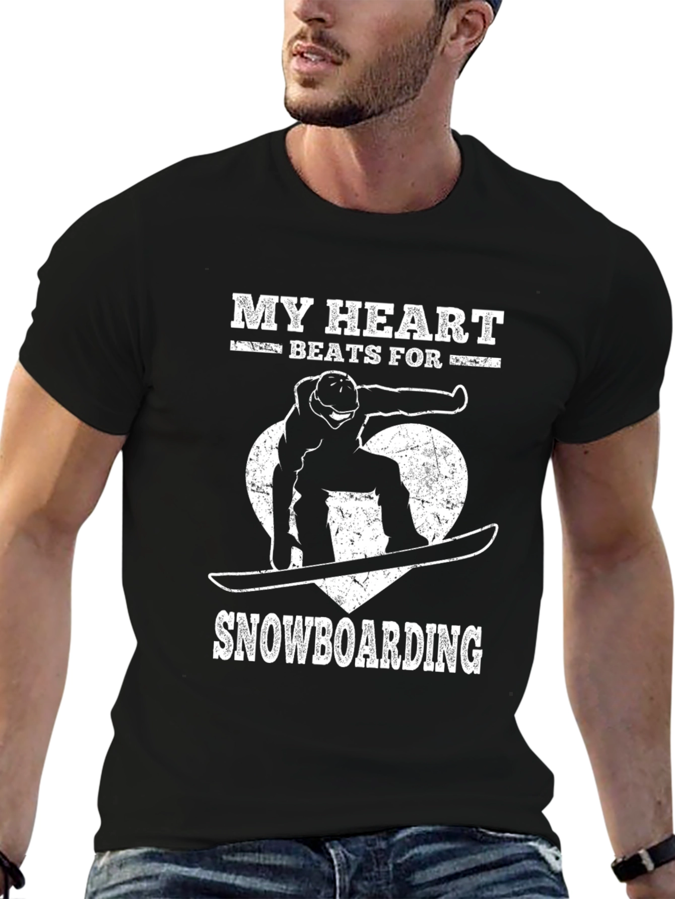 My Heart Beats for Snowboarding T-Shirt