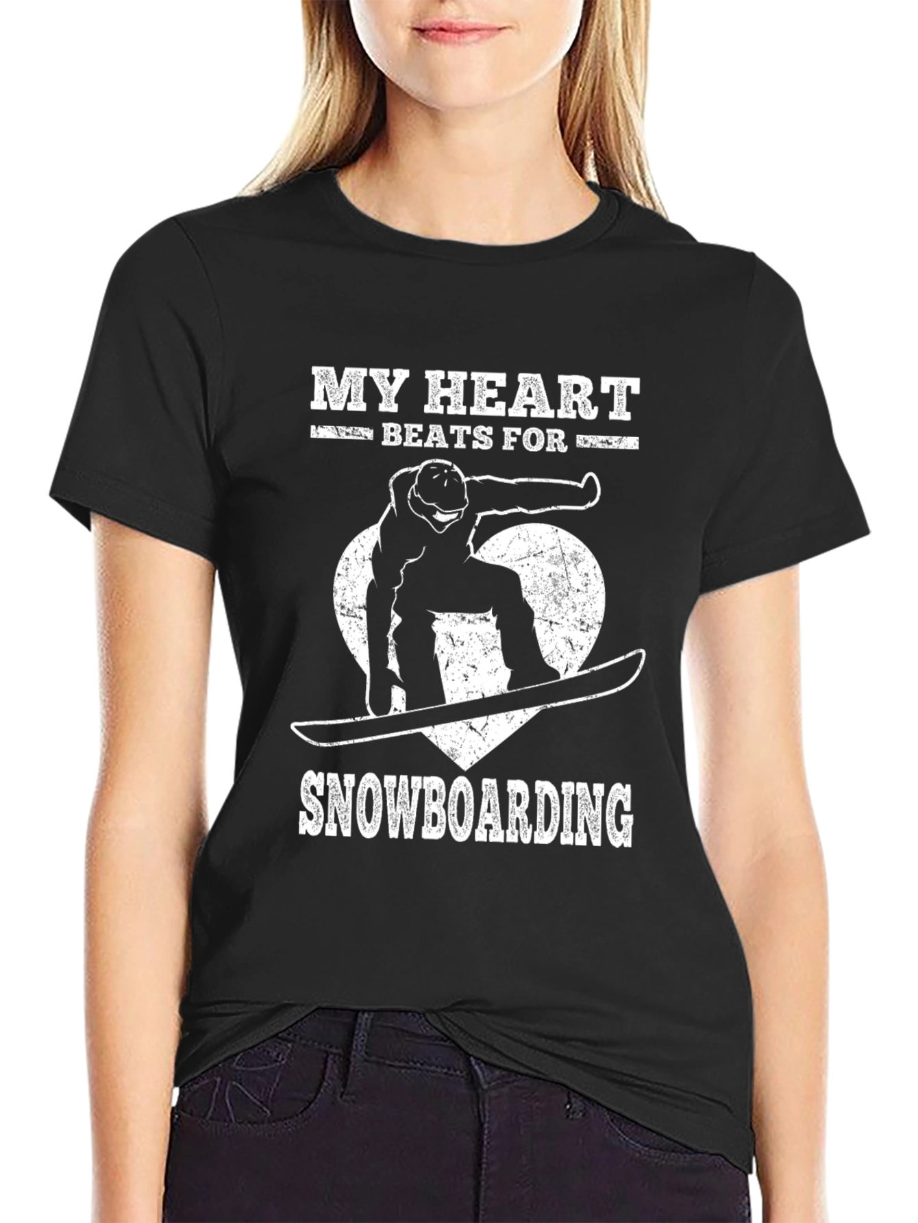 My Heart Beats for Snowboarding T-Shirt