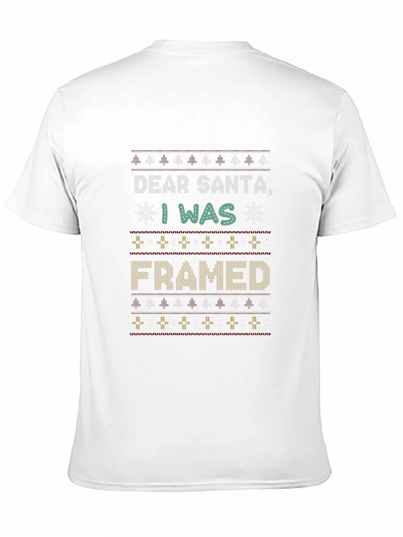 Dear Santa I Was Framed Ugly Christmas Sweater T-Shirt