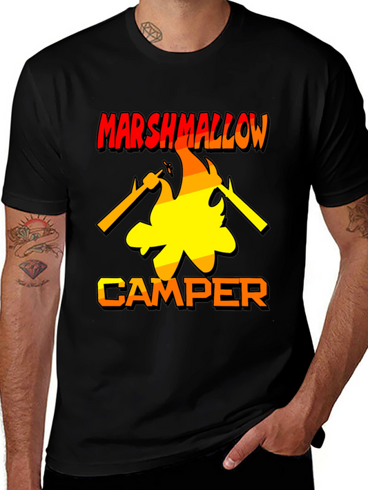 Marshmallow Camper T-Shirt - Bonfire Camping Tee