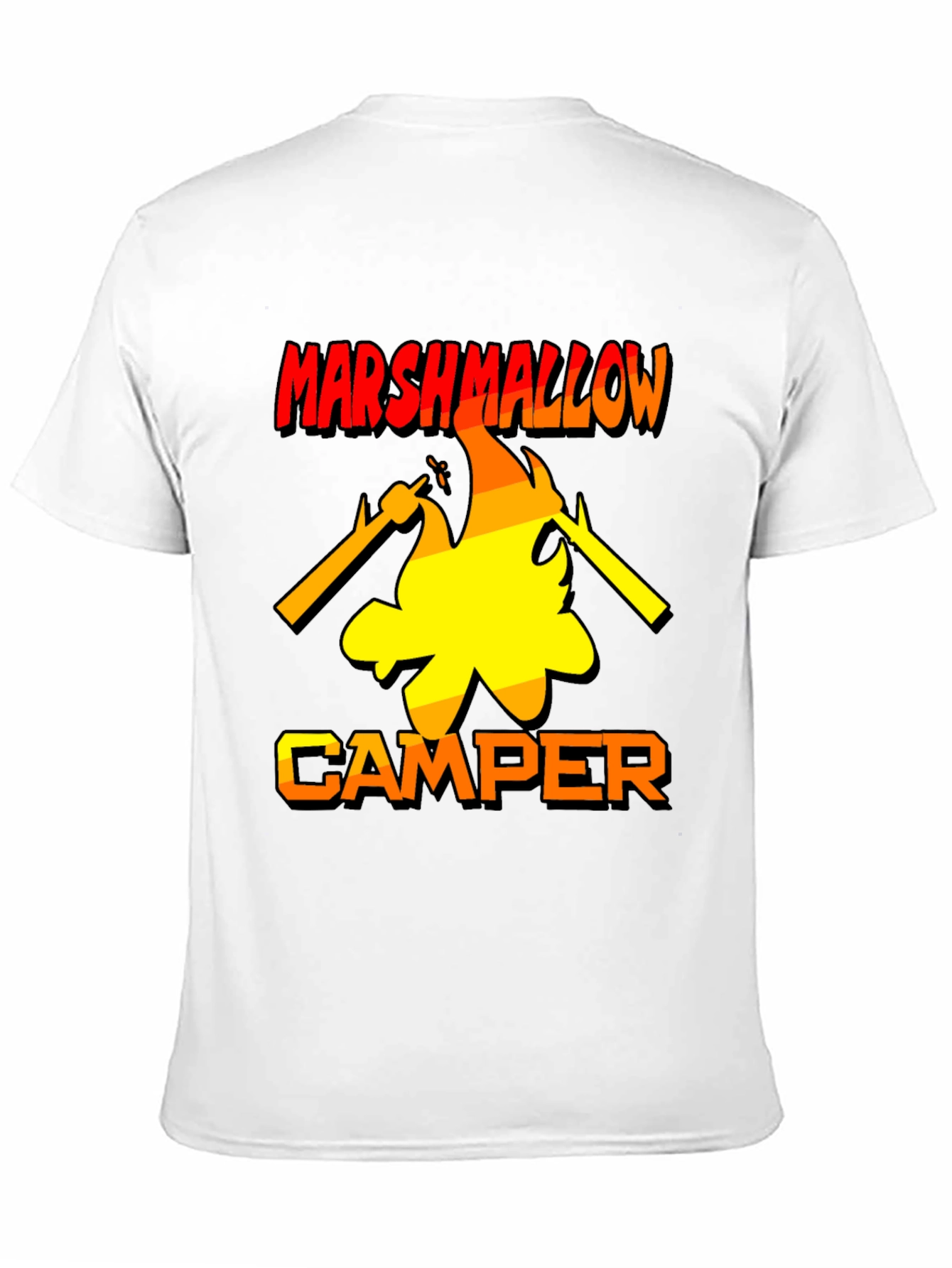 Marshmallow Camper T-Shirt - Bonfire Camping Tee