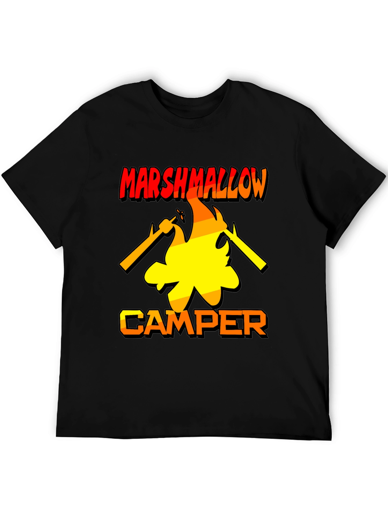 Marshmallow Camper T-Shirt - Bonfire Camping Tee