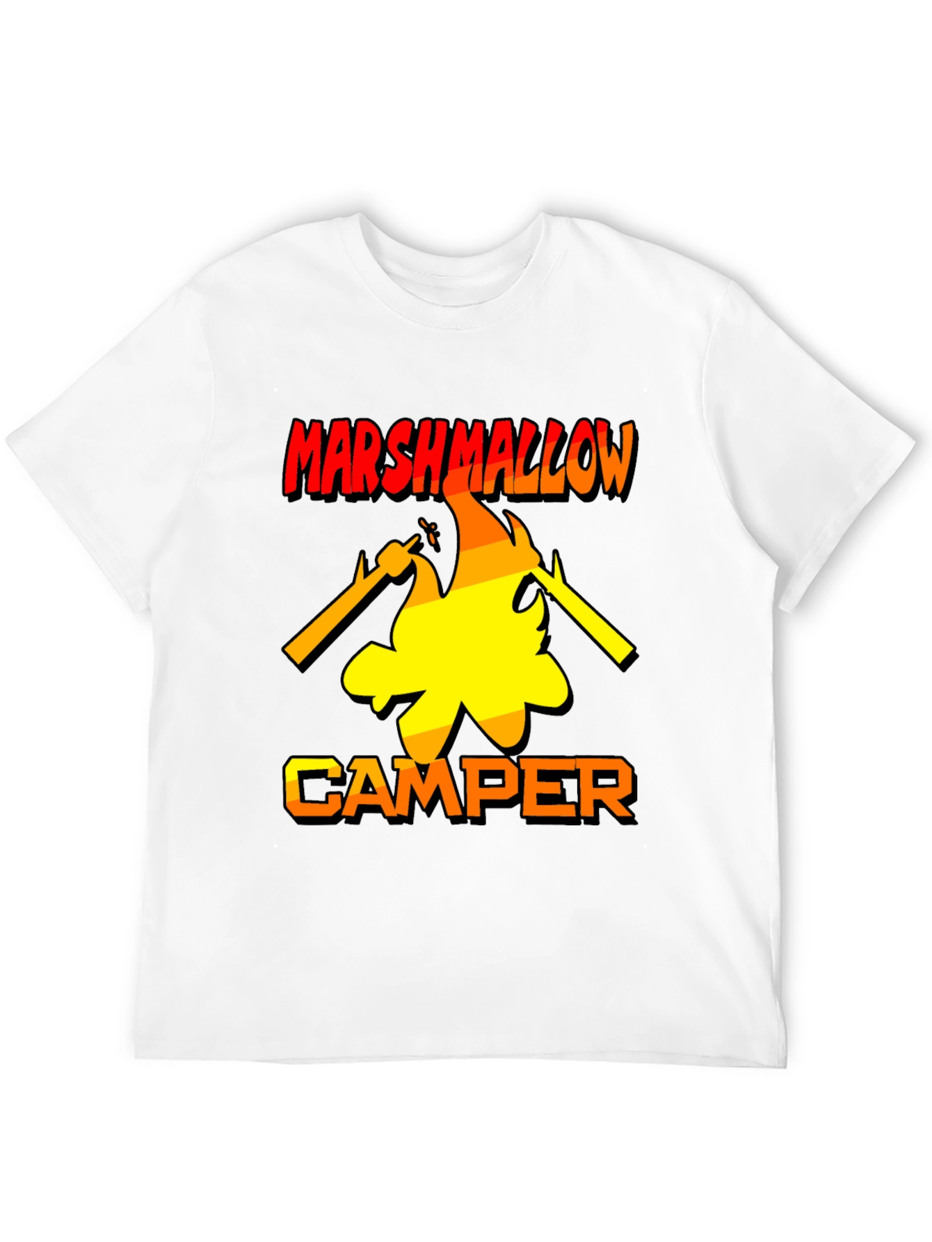 Marshmallow Camper T-Shirt - Bonfire Camping Tee