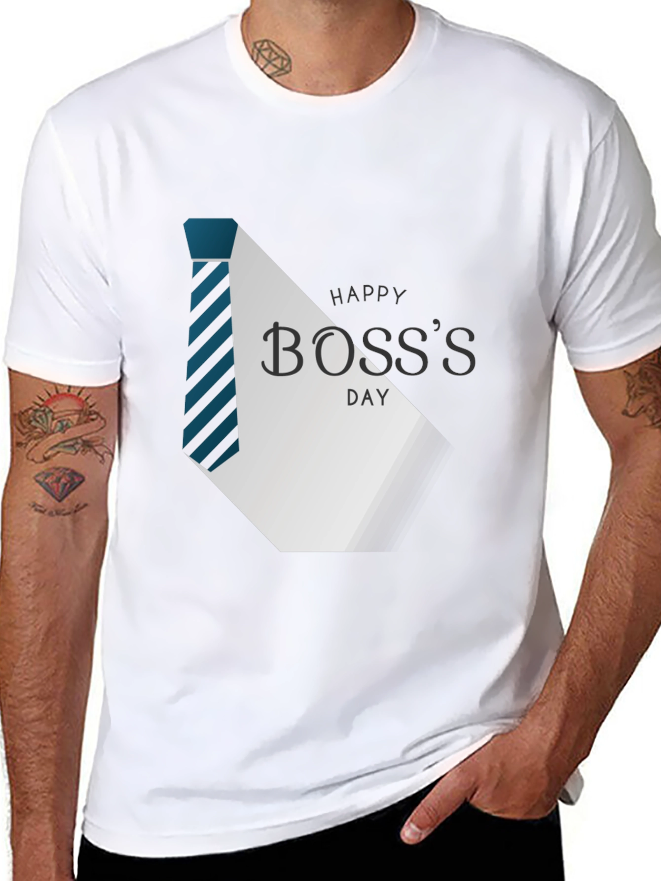 Happy Bosss Day Graphic Tee - Stylish Black T-Shirt