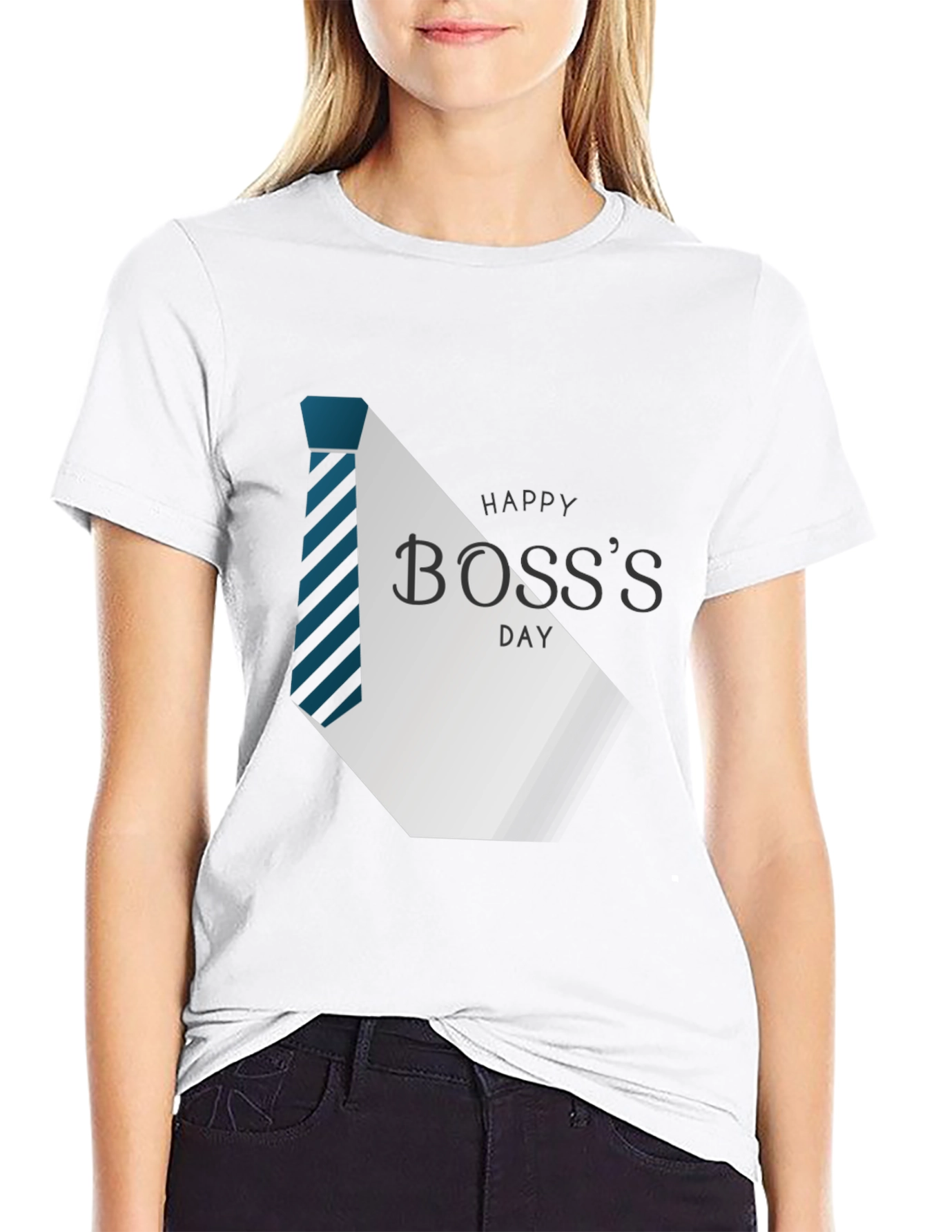 Happy Bosss Day Graphic Tee - Stylish Black T-Shirt