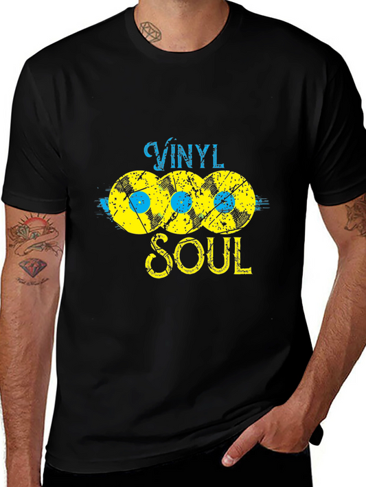 Vinyl Soul Graphic T-Shirt - Classic Record Lover Tee